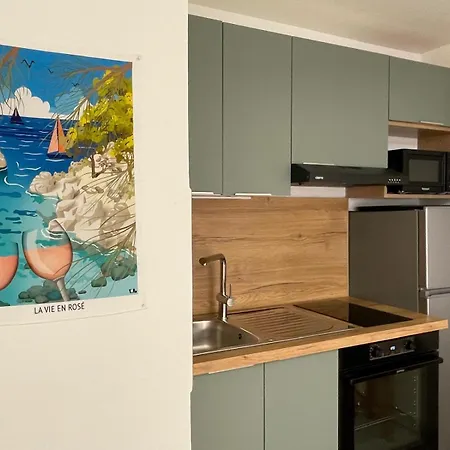 Tres Joli T2 Terrasse, Parking Cap 300m Richelieu 아파트